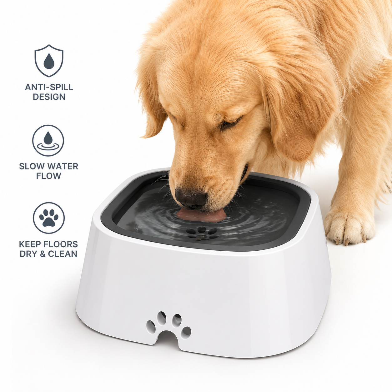 Anti-Spill Water Bowl