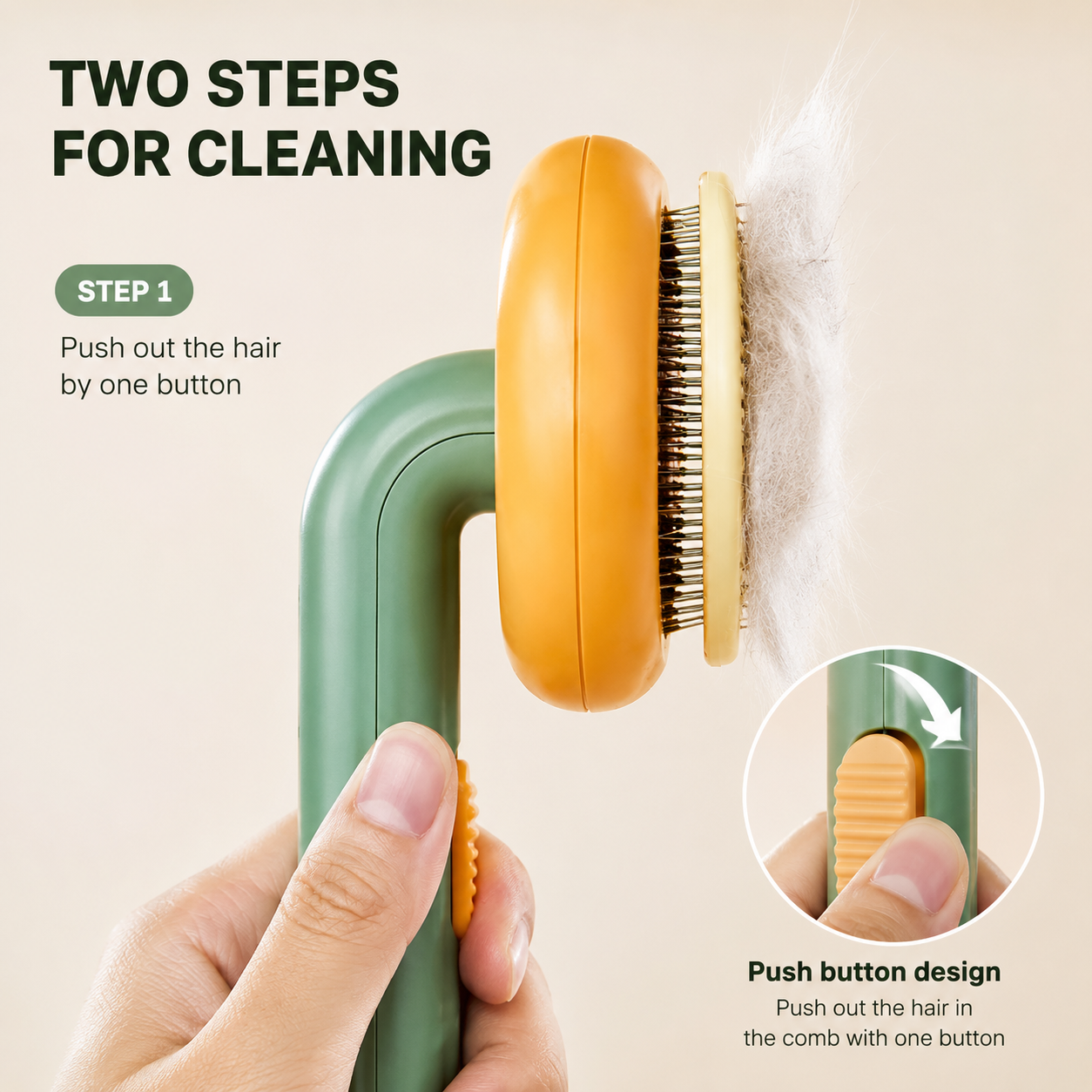 Brosse autonettoyante pour animaux de compagnie